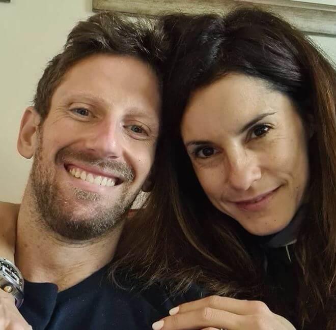 Sacha Grosjean’s parents, Romain Grosjean and Marion Jolles.